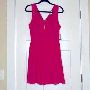 Adorable hot pink short Charming Charlie dress Size L